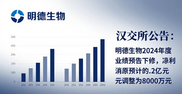 明德生物因业绩问题被深交所实施退市风险警示,业绩预告大幅下修